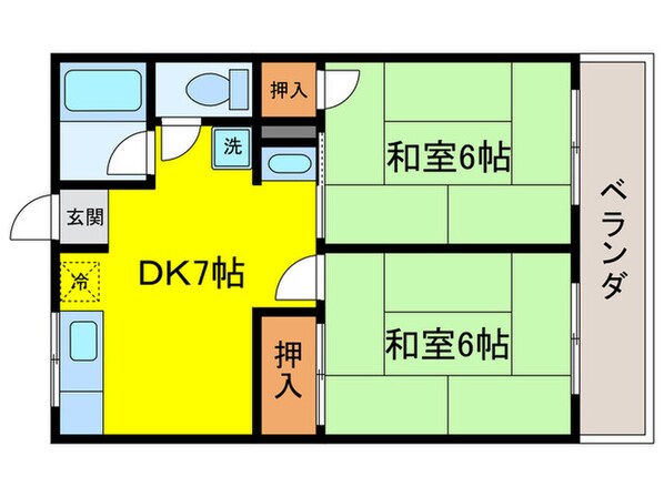 シティハイム皇子山２の物件間取画像